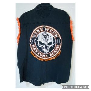 Lightning Clothing 2011 Bike Week Daytona Beach Button Down Shirt XL